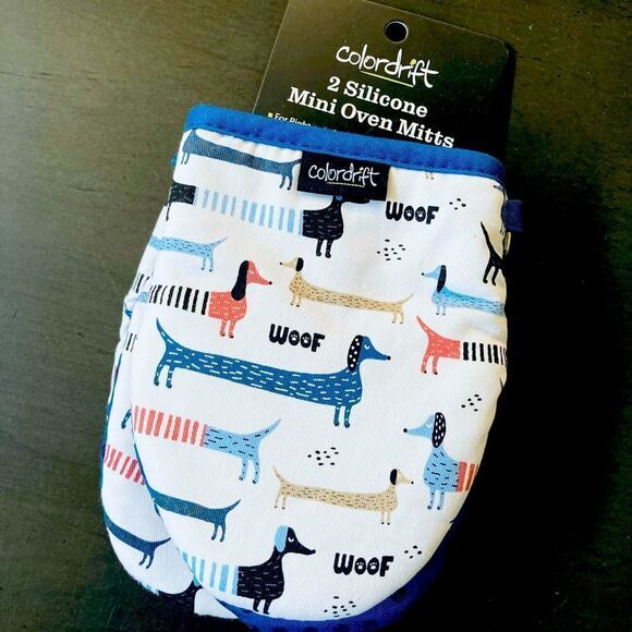 NWT Dachshund Dog Oven Mitts Baking Set - Picture 1 of 3